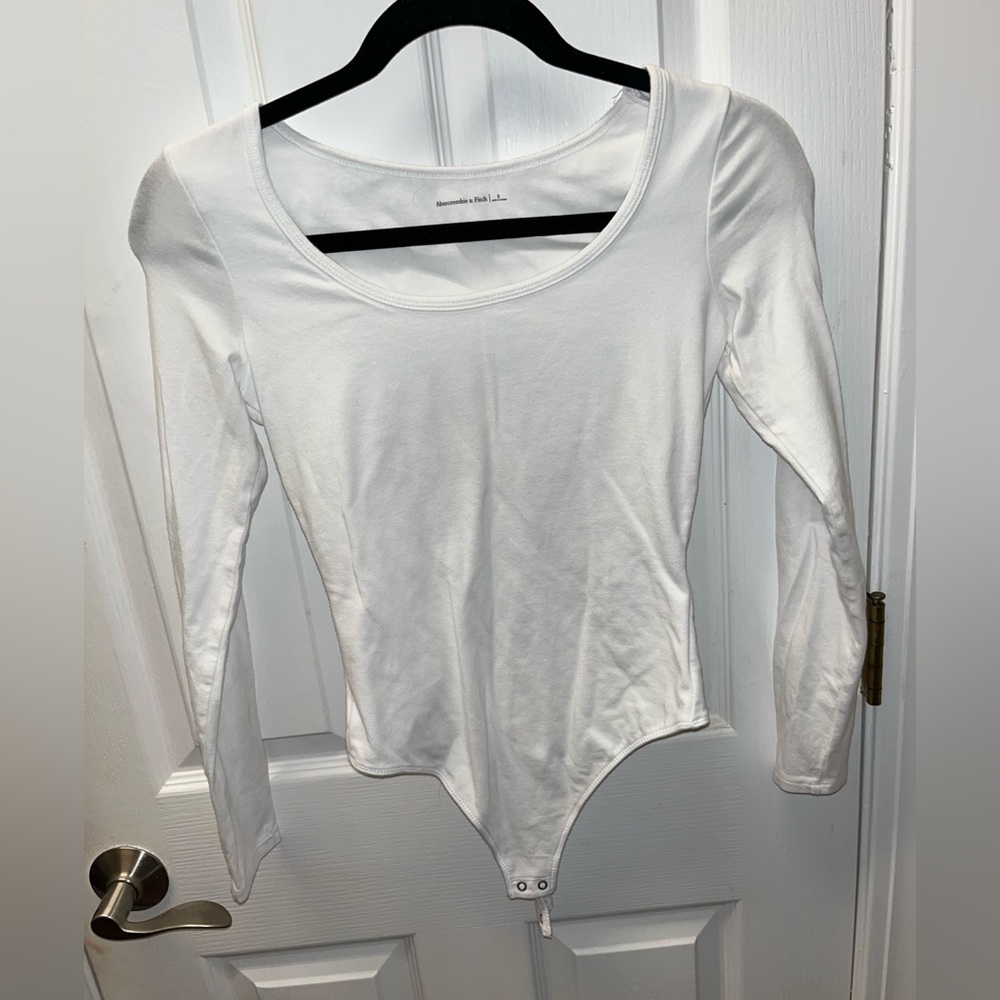 Abercrombie and Fitch White Cheeky Bodysuit